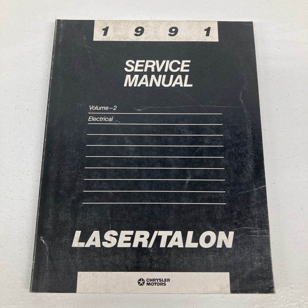 1991 Laser/Talon Vol 2 Electrical Service Manual. Good Used